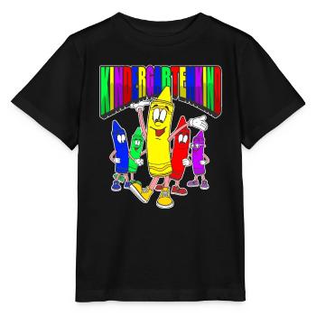 Kindergartenkind Lustige Comic Buntstifte - Stanley/Stella Kinder T-Shirt MINI CREATOR  - Schwarz - Vorne - Mikhail (115cm)