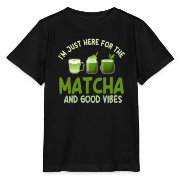 Matcha Latte - T-shirt bio MINI CREATOR Stanley/Stella Enfant - noir - Devant - Mikhail (115cm)
