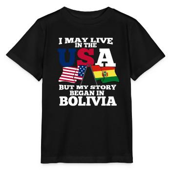 Bolivien - Stanley/Stella Kinder T-Shirt MINI CREATOR  - Schwarz - Vorne - Mikhail (115cm)