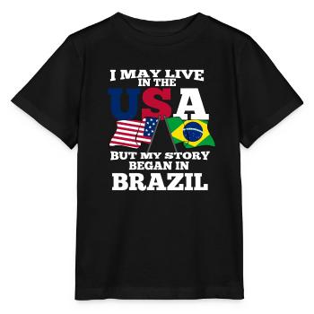 Brazil - Stanley/Stella MINI CREATOR Kids’ T-Shirt - black - Front - Mikhail (115cm)