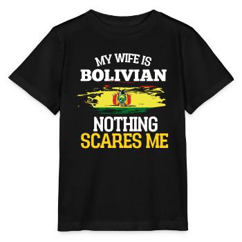 Bolivien - Stanley/Stella Kinder T-Shirt MINI CREATOR  - Schwarz - Vorne - Mikhail (115cm)