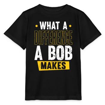 Robert Name Bob Quelle différence un Bob fait - T-shirt bio MINI CREATOR Stanley/Stella Enfant - noir - Devant - Mikhail (115cm)