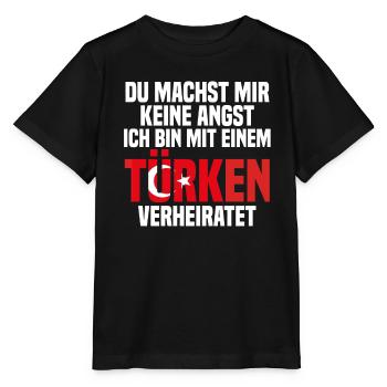 Du machst mir Keine Angst ich bin mit einem Türken - Stanley/Stella Kinder T-Shirt MINI CREATOR  - Schwarz - Vorne - Mikhail (115cm)