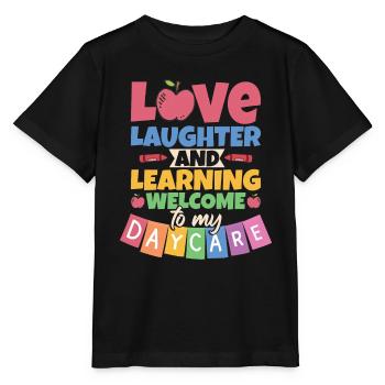 Welcome To My Daycare - Stanley/Stella MINI CREATOR Kids’ T-Shirt - black - Front - Mikhail (115cm)