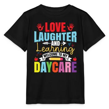 Welcome To My Daycare - Stanley/Stella MINI CREATOR Kids’ T-Shirt - black - Front - Mikhail (115cm)