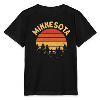 Minnesota - Stanley/Stella Kinder T-Shirt MINI CREATOR  - Schwarz - Vorne - Mikhail (115cm)