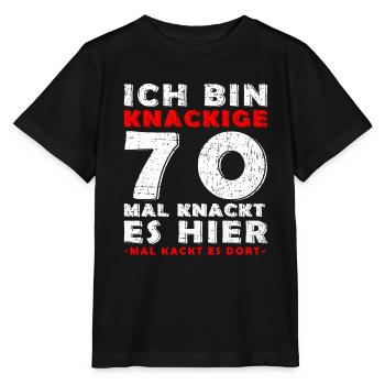 70 Geburtstag 70 Jahre Siebzig Geburtstag 1950 - Stanley/Stella Kinder T-Shirt MINI CREATOR  - Schwarz - Vorne - Mikhail (115cm)
