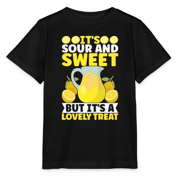 Limonade Limonadenstand - Stanley/Stella Kinder T-Shirt MINI CREATOR  - Schwarz - Vorne - Mikhail (115cm)