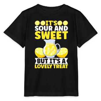 Limonade Limonadenstand - Stanley/Stella Kinder T-Shirt MINI CREATOR  - Schwarz - Vorne - Mikhail (115cm)