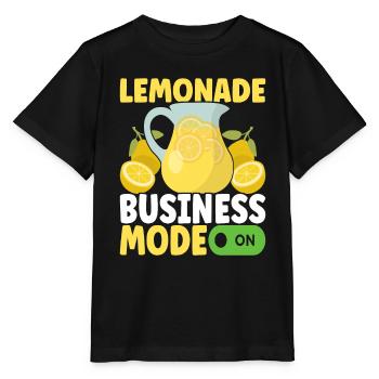 Limonade Limonadenstand - Stanley/Stella Kinder T-Shirt MINI CREATOR  - Schwarz - Vorne - Mikhail (115cm)