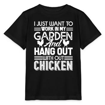 Chicken Hang Out With My Chickens - Stanley/Stella MINI CREATOR Kids’ T-Shirt - black - Front - Mikhail (115cm)