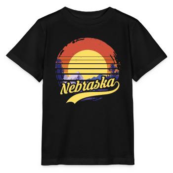 Nebraska - Stanley/Stella Kinder T-Shirt MINI CREATOR  - Schwarz - Vorne - Mikhail (115cm)