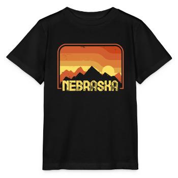 Nebraska - Stanley/Stella Kinder T-Shirt MINI CREATOR  - Schwarz - Vorne - Mikhail (115cm)