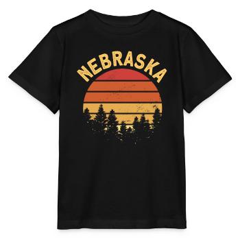 Nebraska - Stanley/Stella Kinder T-Shirt MINI CREATOR  - Schwarz - Vorne - Mikhail (115cm)