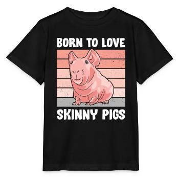 Hairless guinea pig Skinny piggy - Stanley/Stella MINI CREATOR Kids’ T-Shirt - black - Front - Mikhail (115cm)