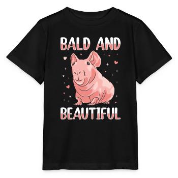 Hairless guinea pig Skinny piggy - Stanley/Stella MINI CREATOR Kids’ T-Shirt - black - Front - Mikhail (115cm)