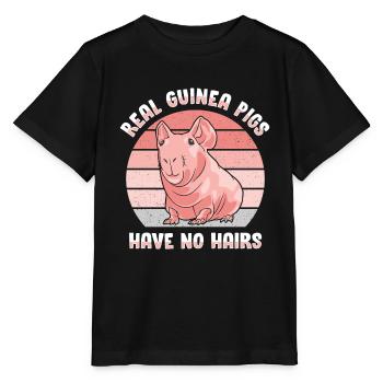 Hairless guinea pig Skinny piggy - Stanley/Stella MINI CREATOR Kids’ T-Shirt - black - Front - Mikhail (115cm)