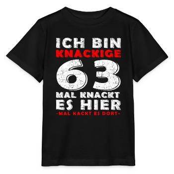 63. Geburtstag Geschenk Knackige 63 1960 - Stanley/Stella Kinder T-Shirt MINI CREATOR  - Schwarz - Vorne - Mikhail (115cm)