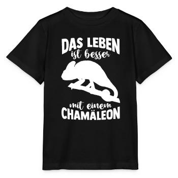 Terrarium Echsen Reptilien - Stanley/Stella Kinder T-Shirt MINI CREATOR  - Schwarz - Vorne - Mikhail (115cm)
