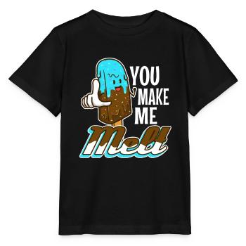 Tu me fais fondre, crème glacée - T-shirt bio MINI CREATOR Stanley/Stella Enfant - noir - Devant - Mikhail (115cm)