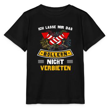 Ich lasse mir das Böllern nicht verbieten - Stanley/Stella Kinder T-Shirt MINI CREATOR  - Schwarz - Vorne - Mikhail (115cm)