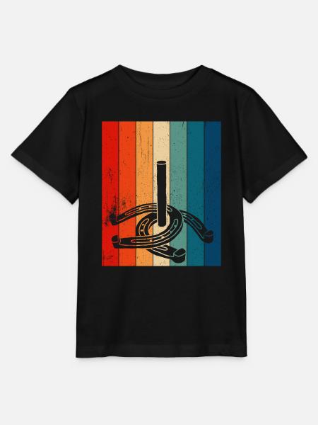 Horseshoe Pitching - Stanley/Stella Kinder T-Shirt MINI CREATOR - Schwarz