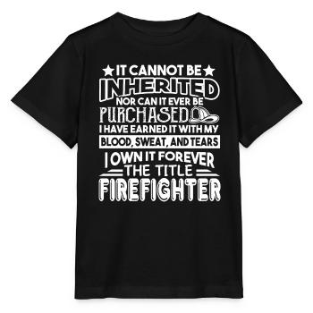 Firefighter Forever The Title Firefighter - Stanley/Stella MINI CREATOR Kids’ T-Shirt - black - Front - Mikhail (115cm)