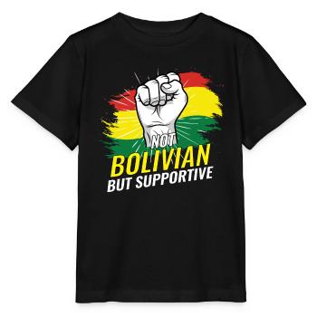 Pas bolivien mais favorable à la Bolivie Pays drapeau - T-shirt bio MINI CREATOR Stanley/Stella Enfant - noir - Devant - Mikhail (115cm)