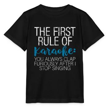 La première règle du karaoké 3 - T-shirt bio MINI CREATOR Stanley/Stella Enfant - noir - Devant - Mikhail (115cm)