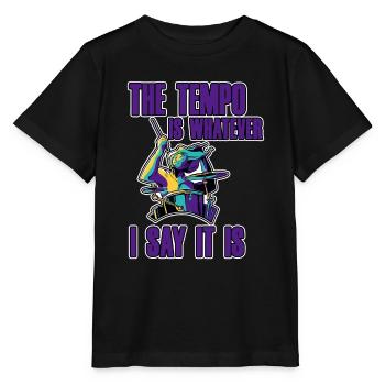 Le tempo est quoi que je dise c’est 2 - T-shirt bio MINI CREATOR Stanley/Stella Enfant - noir - Devant - Mikhail (115cm)