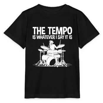 Le tempo est quoi que je dise c’est 4 - T-shirt bio MINI CREATOR Stanley/Stella Enfant - noir - Devant - Mikhail (115cm)