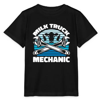 Mécanicien de lait de vache Camion de lait - T-shirt bio MINI CREATOR Stanley/Stella Enfant - noir - Devant - Mikhail (115cm)