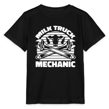 Cow Milk Milk Truck - Stanley/Stella MINI CREATOR Kids’ T-Shirt - black - Front - Mikhail (115cm)