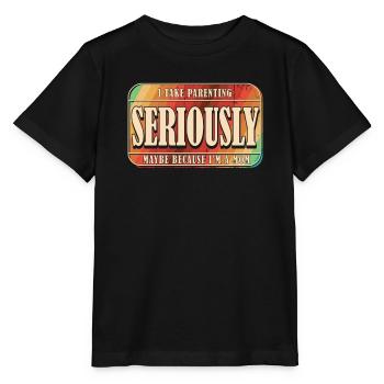 Schwarzer Humor Erziehung - Stanley/Stella Kinder T-Shirt MINI CREATOR  - Schwarz - Vorne - Mikhail (115cm)