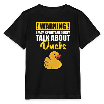 I May Spontaneously Talk About Rubber Ducks Duckli - Stanley/Stella Kinder T-Shirt MINI CREATOR  - Schwarz - Vorne - Mikhail (115cm)