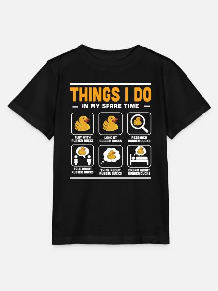Funny Things I Do In My Spare Time Rubber Duck Duc - Stanley/Stella T-shirt MINI CREATOR til børn - sort