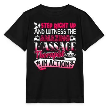 Massage Therapist Massage Therapist In Action - Stanley/Stella MINI CREATOR Kids’ T-Shirt - black - Front - Mikhail (115cm)