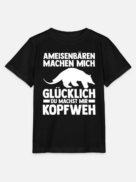 Ameisenbär - Stanley/Stella Kinder T-Shirt MINI CREATOR  - Schwarz