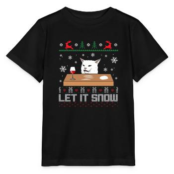 Let It Snow Cat Meme - T-shirt bio MINI CREATOR Stanley/Stella Enfant - noir - Devant - Mikhail (115cm)
