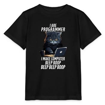 I Are Programmer Beep Boop - Stanley/Stella MINI CREATOR Kids’ T-Shirt - black - Front - Mikhail (115cm)