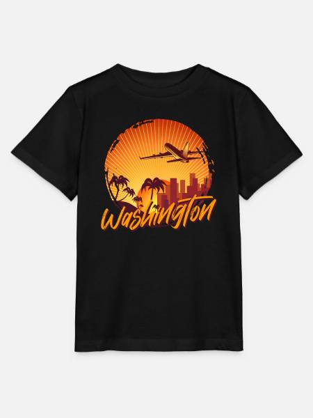 Washington - Stanley/Stella Kinder T-Shirt MINI CREATOR - Schwarz