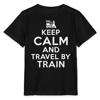 Train journey - Stanley/Stella MINI CREATOR Kids’ T-Shirt - black - Front - Mikhail (115cm)