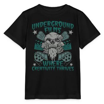 Film underground, Cinéma indépendant, Horreur - T-shirt bio MINI CREATOR Stanley/Stella Enfant - noir - Devant - Mikhail (115cm)