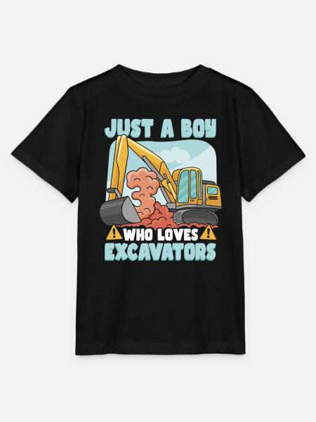 Baufahrzeug Kleinkind Bagger - Stanley/Stella Kinder T-Shirt MINI CREATOR  - Schwarz