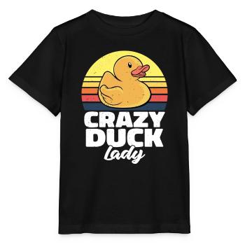 Vintage Women Duckling Retro Crazy Rubber Duck Lad - Stanley/Stella Kinder T-Shirt MINI CREATOR  - Schwarz - Vorne - Mikhail (115cm)