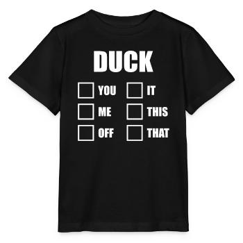 Rubber Duck Yellow Bath Duckie Cute Duckling - Stanley/Stella MINI CREATOR Kids’ T-Shirt - black - Front - Mikhail (115cm)