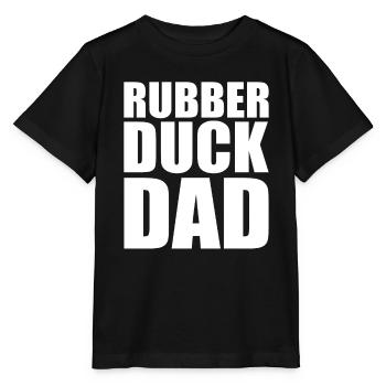 Duckling Duckie Men Father Rubber Duck Dad - Stanley/Stella MINI CREATOR Kids’ T-Shirt - black - Front - Mikhail (115cm)