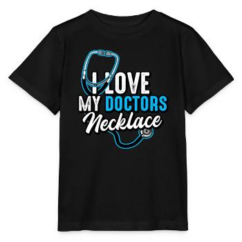Doctor I Love My Doctor s Necklace - Stanley/Stella MINI CREATOR Kids’ T-Shirt - black - Front - Mikhail (115cm)
