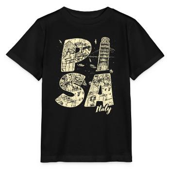 Pisa Italien Souvenir Urlaub - Stanley/Stella Kinder T-Shirt MINI CREATOR  - Schwarz - Vorne - Mikhail (115cm)
