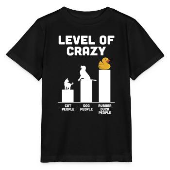 Funny Level Of Crazy Rubber Duck Duckie Duckling - Stanley/Stella MINI CREATOR Kids’ T-Shirt - black - Front - Mikhail (115cm)